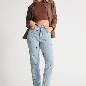 PacSun Eco Nineties Embroidered Dad/Boyfriend Jeans NWT Size 26